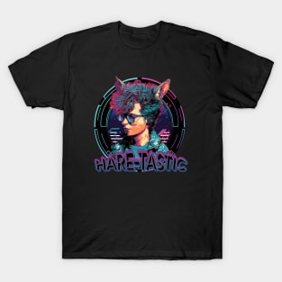 Synthwave Hair Stylist - Hare-Tastic Punk Girl T-Shirt